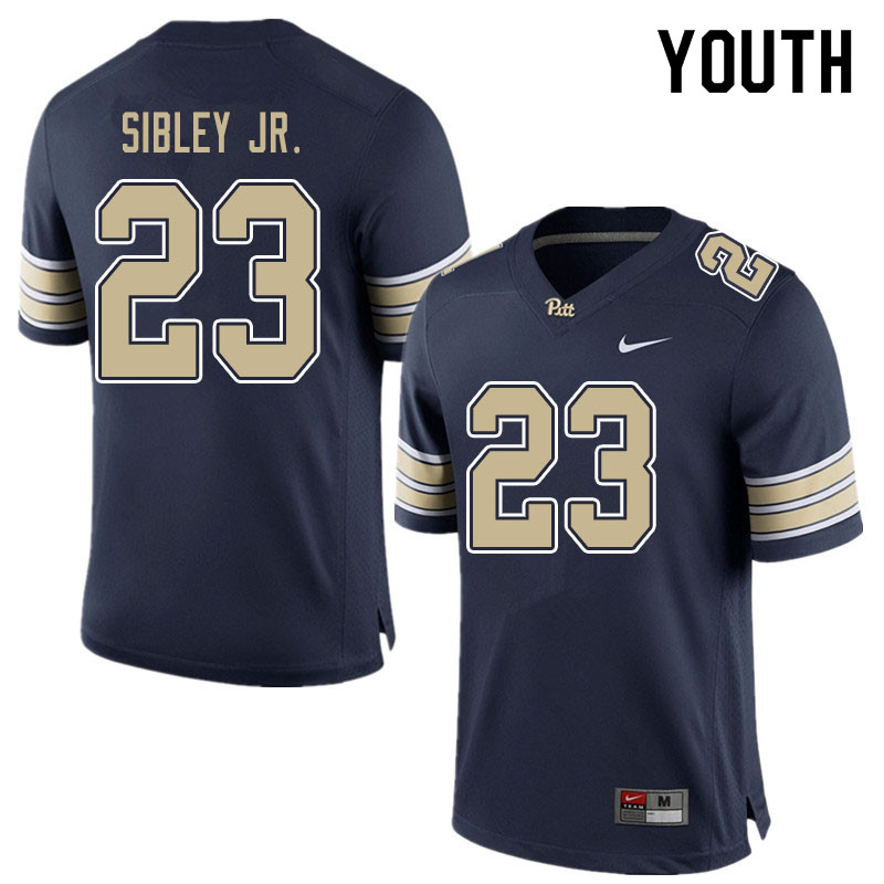 Youth #23 Todd Sibley Jr. Pitt Panthers College Football Jerseys Sale-Blue